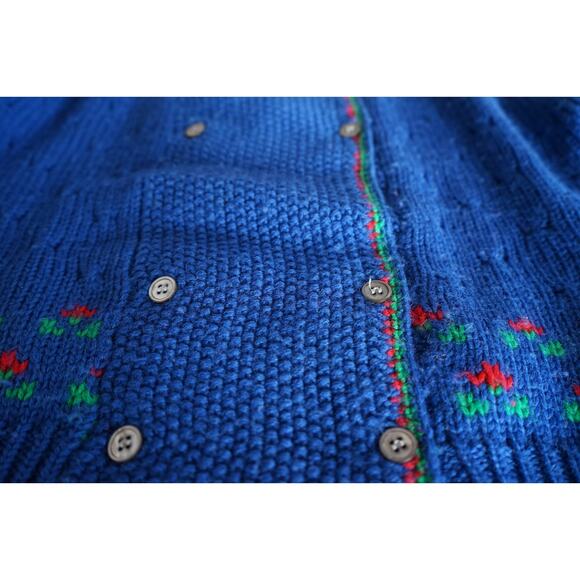 VTG Carroll Reed Wool Floral Chunky Knit Cardigan Sweater S Cottagecore Dainty - Picture 9 of 16